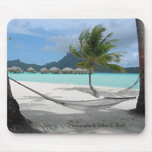 Tapis De Souris Hamac sur Bora Bora Mousepad (Devant)