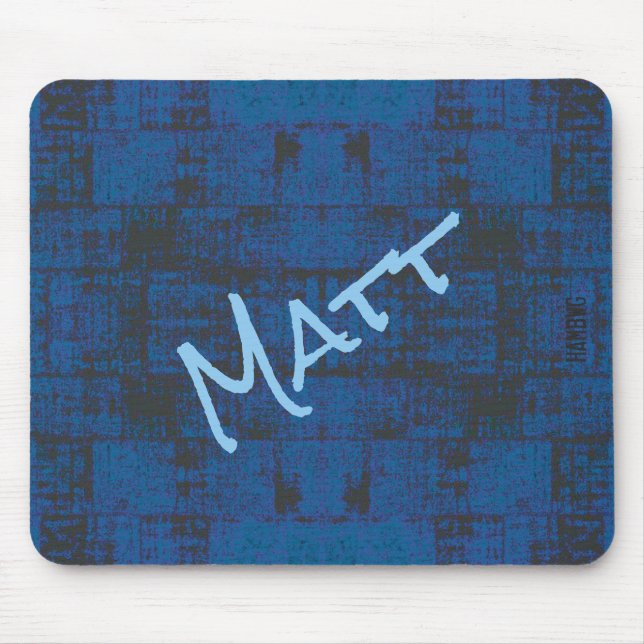 Tapis De Souris HAMbWG - Mousepad - Bleu désossé (Devant)