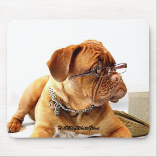 Tapis De Souris HAMbyWG - Bulldog avec lunettes Mousepad