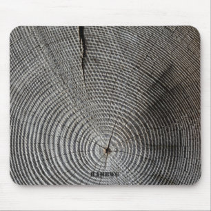 Tapis De Souris HAMbyWG - Plaque de souris - Image en bois - gris