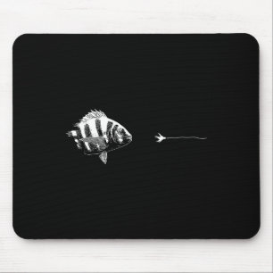 Tapis De Souris Hameçon de pêche à la mouche graphique - Poisson S