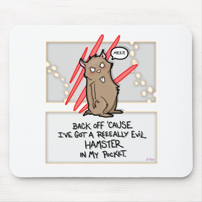Tapis De Souris Hamster mauvais ! Mouspad (Devant)