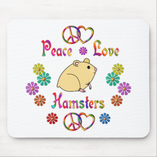 TAPIS DE SOURIS HAMSTERS D'AMOUR DE PAIX