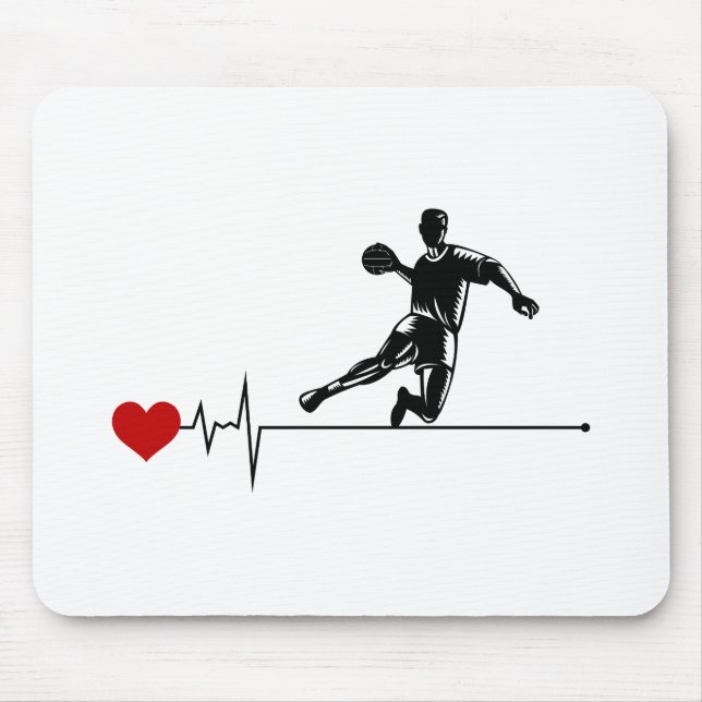 Tapis De Souris Handball Coach Handballer Drôle Dire (Devant)