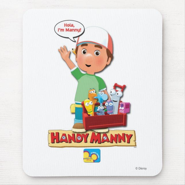 Tapis De Souris Handy Manny Et Ses Outils De Discussion Disney (Devant)