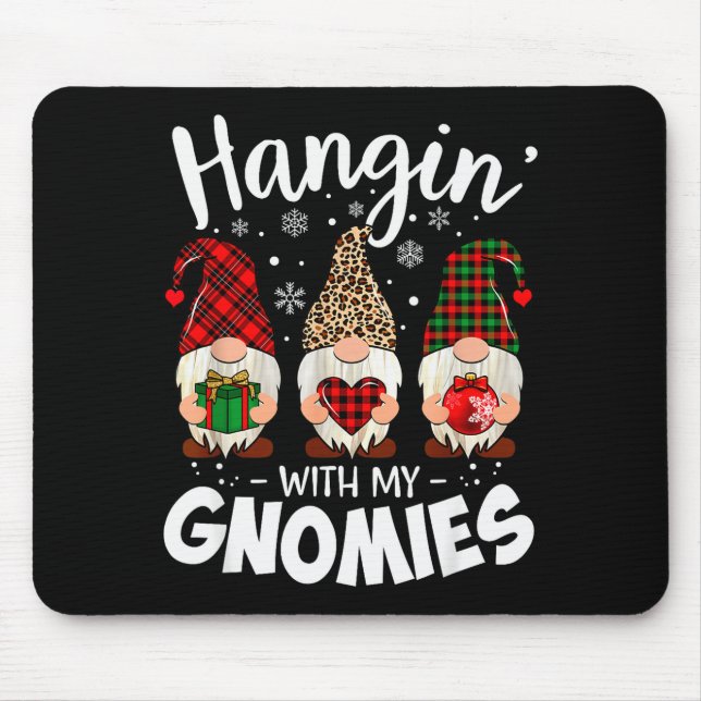 Tapis De Souris Hangin With My Gnomie Leopard Women Christmas Gnom (Devant)
