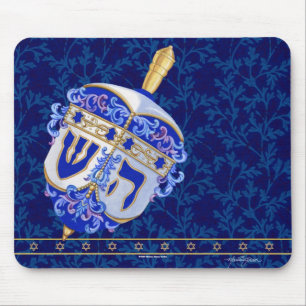 Tapis De Souris Hanoukka Dreidel Mousepad