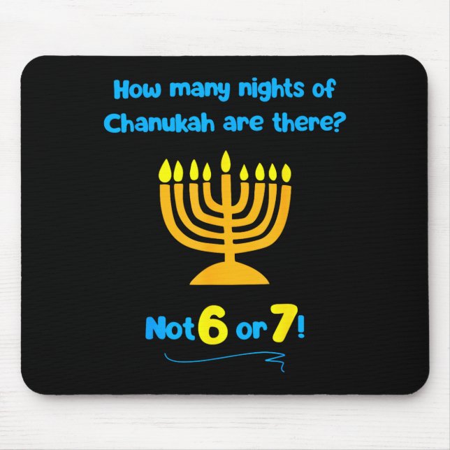 Tapis De Souris Hanukkah How Many Nights Of Chanukah Are There Not (Devant)