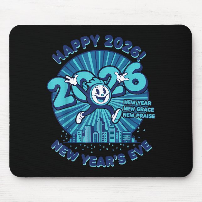 Tapis De Souris Happy 2026 New Year's Eve Celebration Design  (Devant)