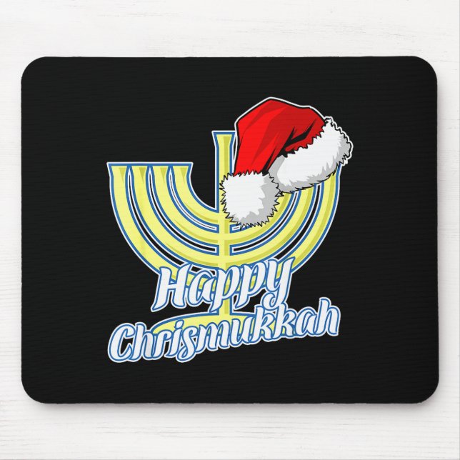 Tapis De Souris Happy Christmukkah Hanukkah Christmas  (Devant)
