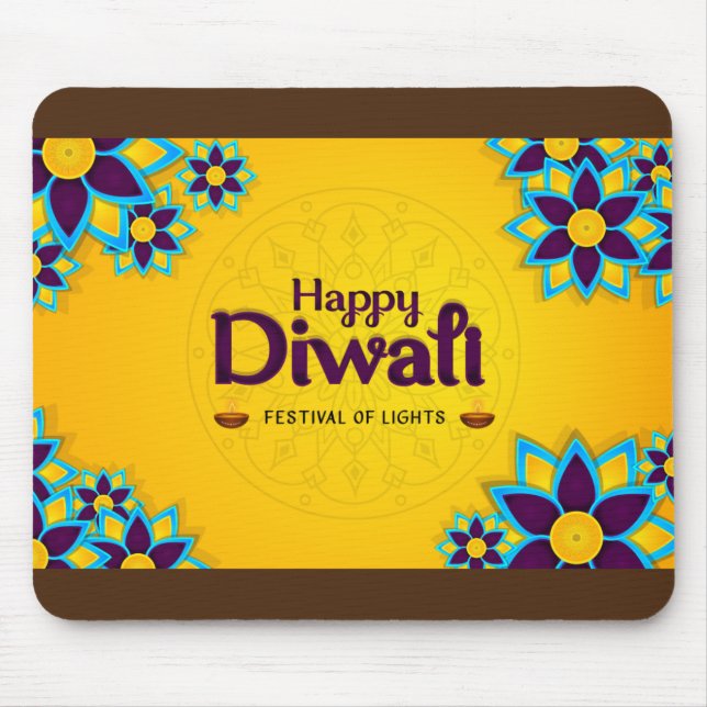 Tapis De Souris Happy Diwali - Festival des lumières (Devant)