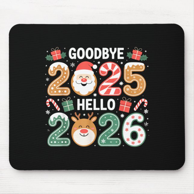 Tapis De Souris Happy Goodbye 2025 Hello 2026 Festive New Year Loo (Devant)