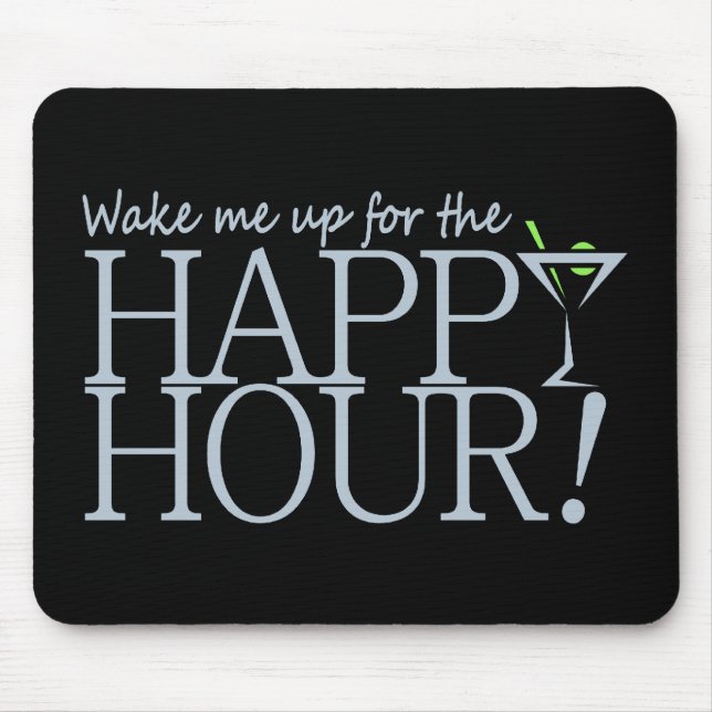 Tapis De Souris Happy Hour mousepad, personnaliser (Devant)