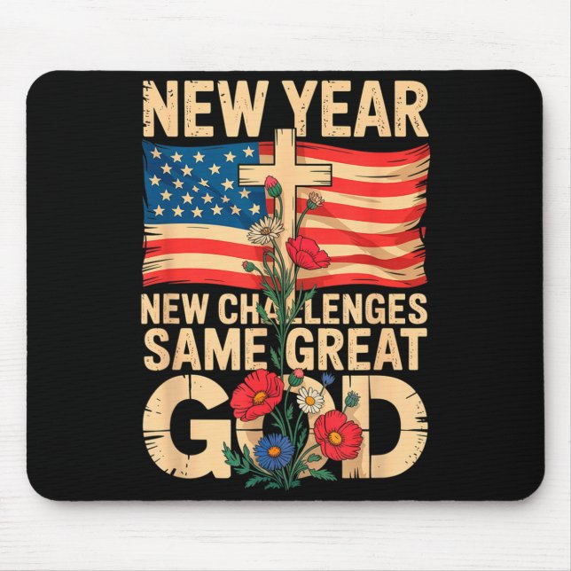 Tapis De Souris Happy New Year 2026 Christian Challenges Same Grea (Devant)