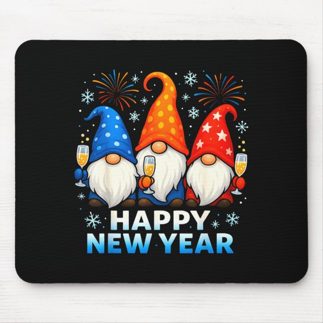 Tapis De Souris Happy New Year 2026 Gnomes Matching Family New Yea (Devant)