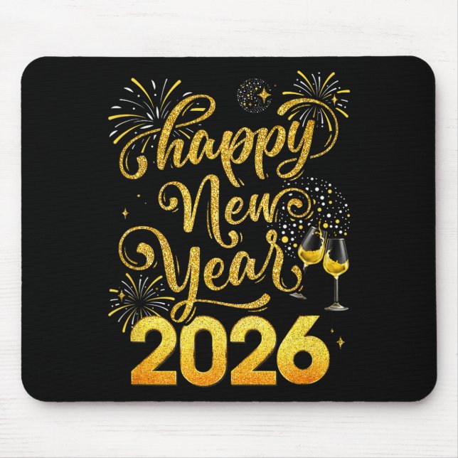 Tapis De Souris Happy New Year 2026 Party New Years Eve Holiday  (Devant)
