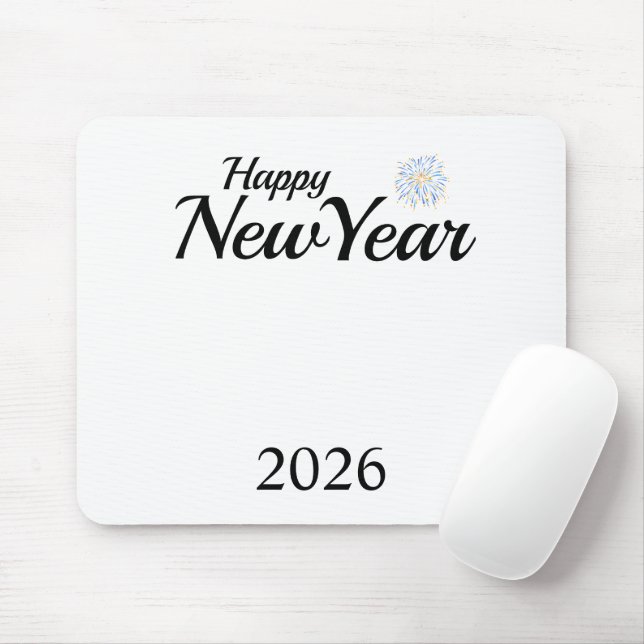 Tapis De Souris Happy New Year Custom Present (Avec souris)