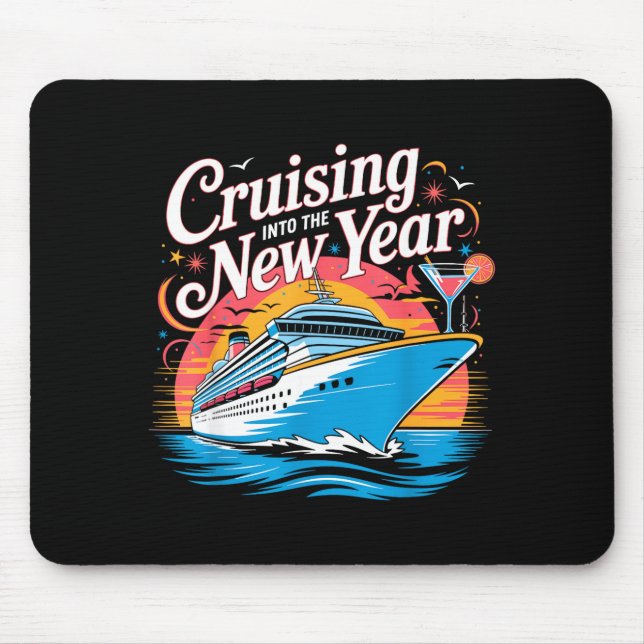 Tapis De Souris Happy New Year Family Cruise Matching Celebration  (Devant)