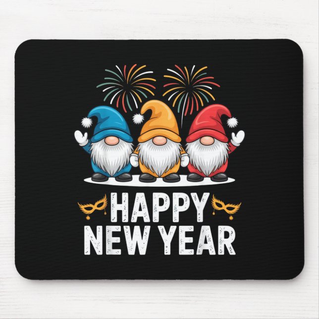 Tapis De Souris Happy New Year Gnomes For Party Lovers And Festive (Devant)