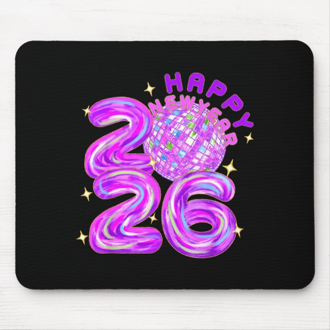 Tapis De Souris Happy New Year Party 2026 Ballon Family Matching M (Devant)