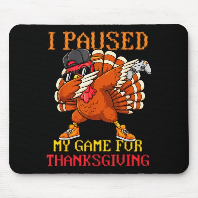 Tapis De Souris Happy Thanksgiving Gaming Fall Turkey Gamer Boys K (Devant)