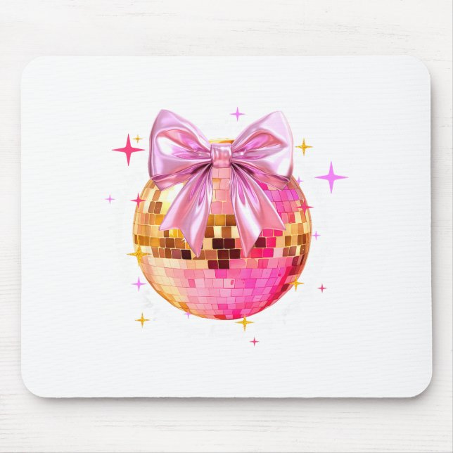 Tapis De Souris Happy Valentine's Day Funny Coquette Disco Ball Gi (Devant)