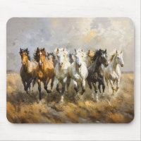 Harde de Cheval Galloping Mustang Peinture