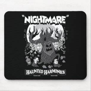 Tapis De Souris Harmonies hantées - Halloween caricature Vintage -