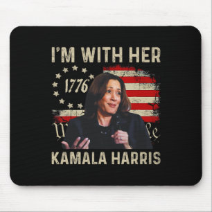 Tapis De Souris Harris We The People I'm With Her Usa Flag