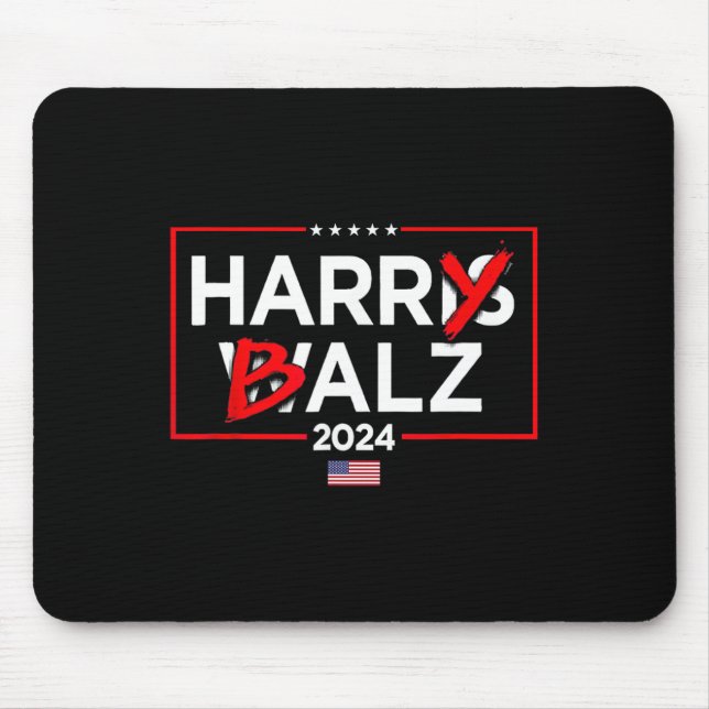 Tapis De Souris Harry Bheimer Harris 24 Kamala Harris Pour Préside (Devant)