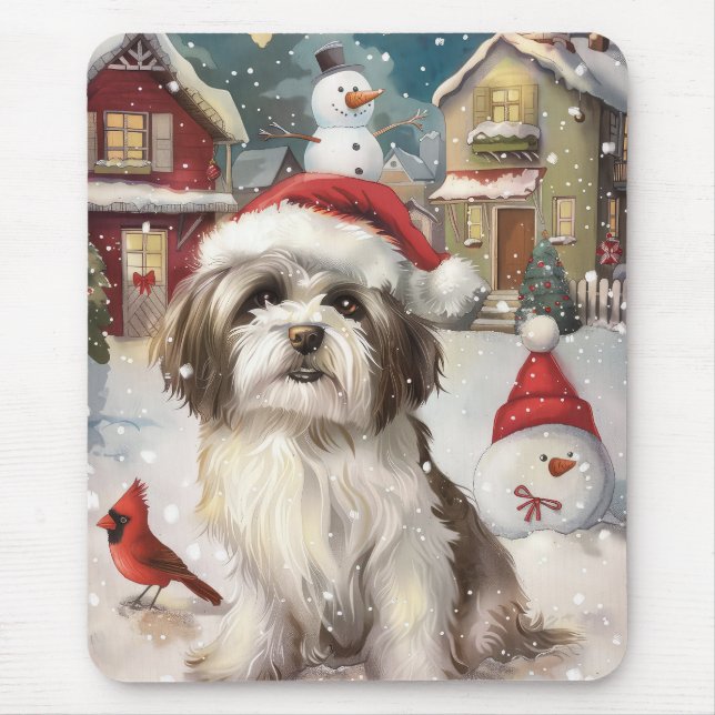 Tapis De Souris Havanais Winter Wonderland Noël Joie (Devant)