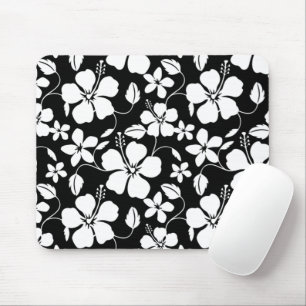 TAPIS DE SOURIS HAWAIIAN HULA (HIBISCUS) SOURIS NOIR