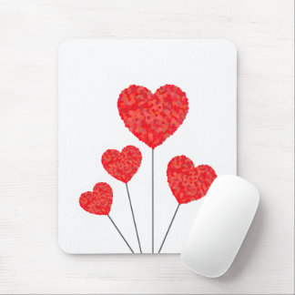 Tapis De Souris Heart Balloons Illustration Design