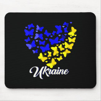 Tapis De Souris Heart Heart Ukraine Shirt Butterfly I Stand With U