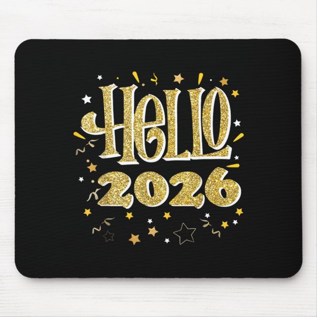 Tapis De Souris Hello 2026 Happy New Year Pajama Funny Family Matc (Devant)
