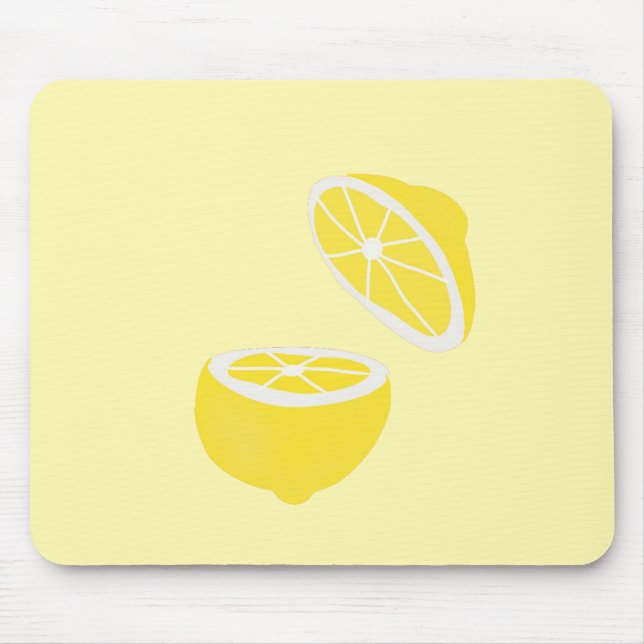 Tapis De Souris Hello Lemon jaune moderne fruit (Devant)