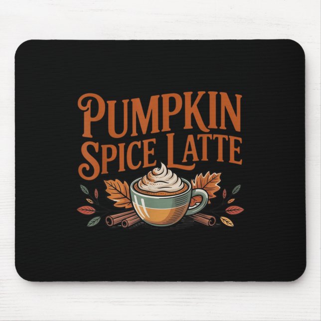 Tapis De Souris Hello Pumpkin Latte Sce Coffee Love Fall Season  (Devant)