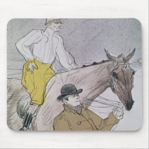 Tapis De Souris Henri De Toulouse-Lautrec que le jockey a mené