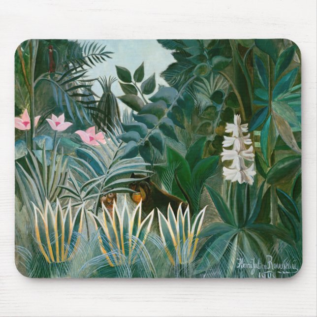 Tapis De Souris Henri Rousseau - La jungle équatoriale (Devant)