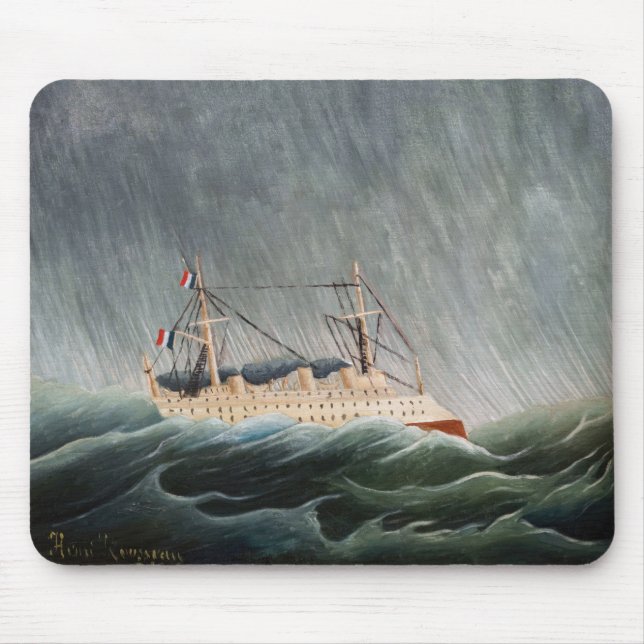 Tapis De Souris Henri Rousseau - Le navire dans la tempête (Devant)
