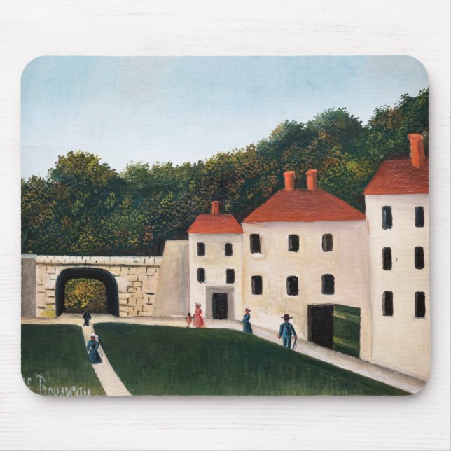 Tapis De Souris Henri Rousseau - Promeneurs dans un parc (Devant)