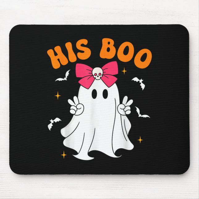 Tapis De Souris Her Boo &amp; His Boo Funny Matching Halloween Cou (Devant)