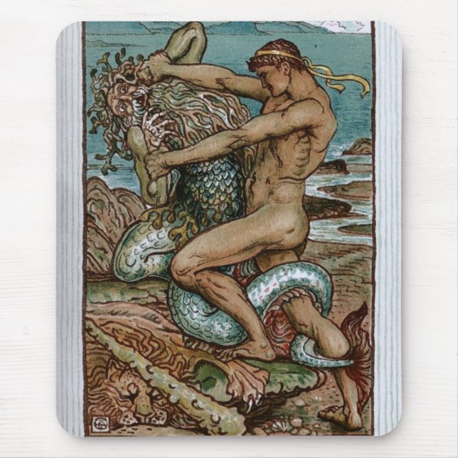Tapis De Souris Hercule et le vieil homme de la mer (Devant)