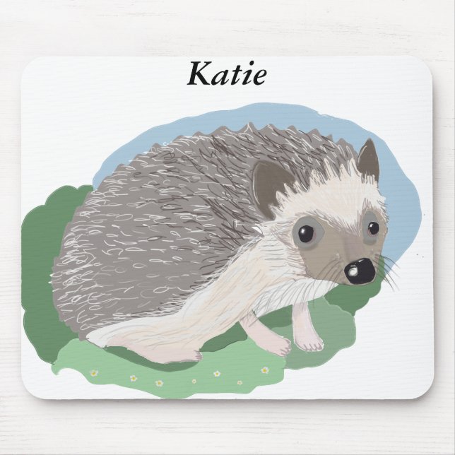 Tapis De Souris Hérisson pour bébé mignon modifiable (Devant)