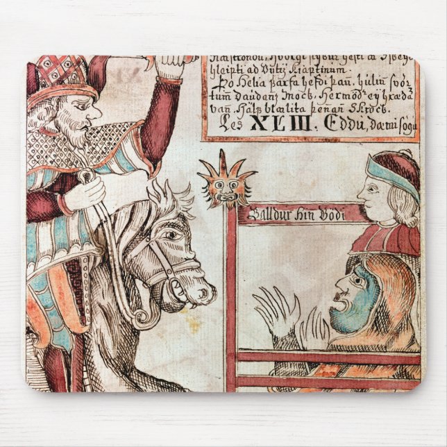 Tapis De Souris Hermod à cheval sur Sleipnir (Devant)