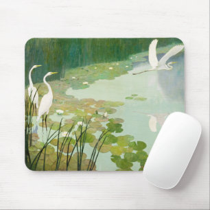 Tapis De Souris Hérons en été par Newell Convers Wyeth