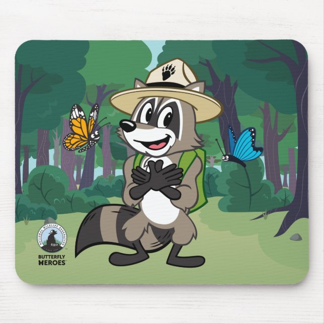 Tapis De Souris Héros de papillon de Rick | de garde forestière - (Devant)
