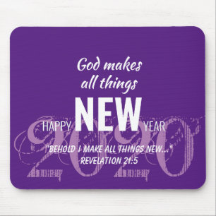 Tapis De Souris HEUREUSE NOUVELLE ANNÉE 2020 Customisée Écriture P