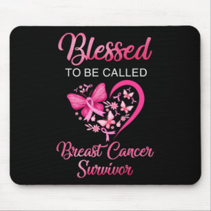 Tapis De Souris Heureux D'Être Appelé Cancer Du Sein Survivant Pin