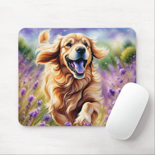 Tapis De Souris Heureux Golden Retriever